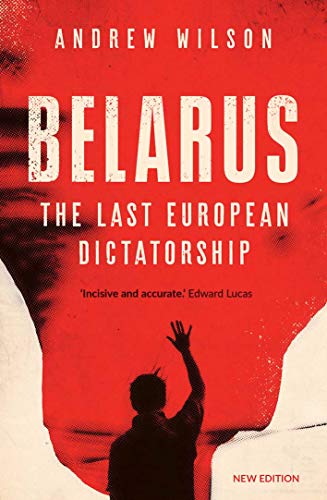 Book cover: “Belarus: The Last European Dictatorship” with a raised hand image.