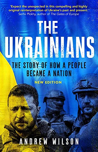 Book cover featuring Volodymyr Zelenskyy and soldiers against a blue and yellow Ukrainian flag.