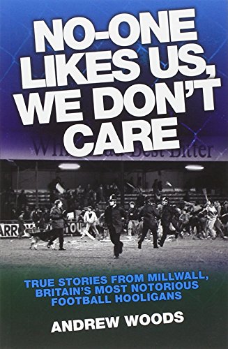Book cover showing police and crowds on a football pitch with bold white text.