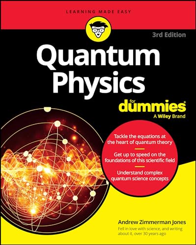 Book cover: "Quantum Physics For Dummies," 3rd Edition, with atomic illustration.