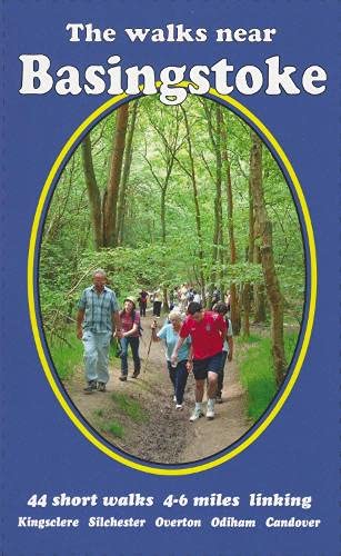 Book cover: woodland path with walkers, title "The Walks near Basingstoke".