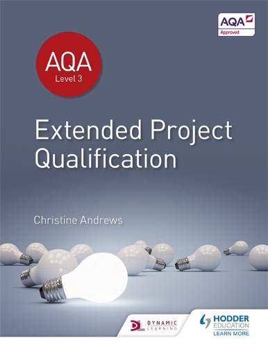 Book cover for AQA Extended Project Qualification, with lightbulbs.