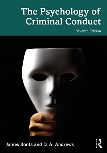 Book cover: "The Psychology of Criminal Conduct" with a white mask image.