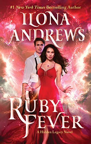 Book cover featuring a couple amidst a swirling red and white nebula.