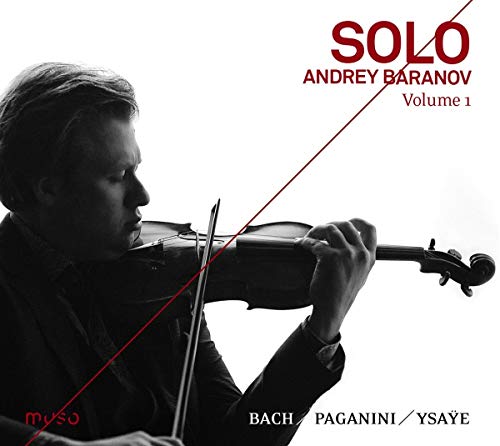 Black and white image of a man playing violin on a CD cover.