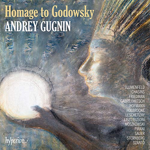 "CD cover with abstract painting of a man's profile and glowing orb."