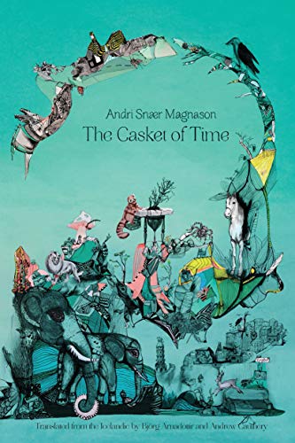 Book cover: fantastical illustration of animals and figures in a circular design.