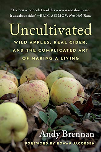 Book cover with apples on fallen leaves, titled “Uncultivated.”