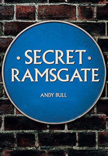 Book cover: "Secret Ramsgate" with a blue plaque design on a brick wall.