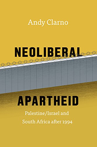 Book cover with a wall and text: "Neoliberal Apartheid.