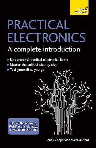 Book cover for "Practical Electronics," featuring a circuit board design.