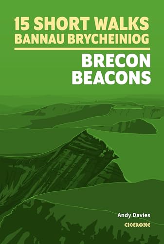 Green book cover depicting stylized mountains of the Brecon Beacons.