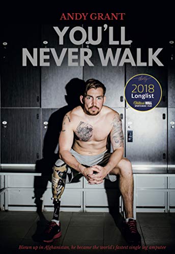 Book cover: man with prosthetic leg seated in a locker room.