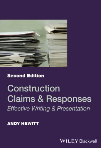 Book cover: “Construction Claims & Responses” second edition, with papers.