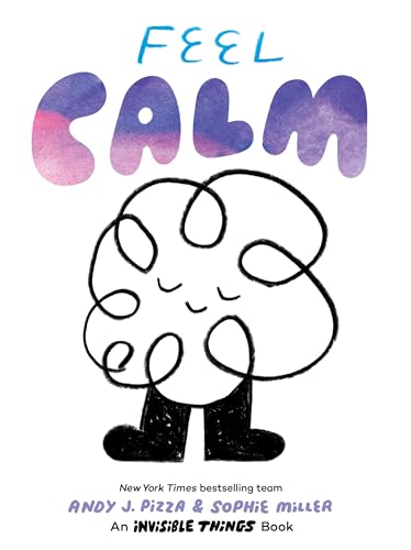 Book cover featuring a cartoon cloud character with legs and the title Feel Calm.