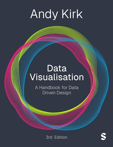 Book cover: "Data Visualisation" by Andy Kirk, with colorful circular design.