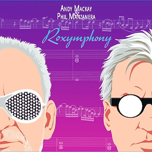 Roxymphony" vinyl album cover featuring portraits of two men in sunglasses.