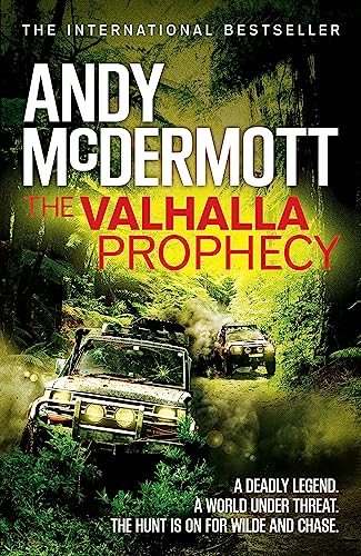 Book cover: "The Valhalla Prophecy" with vehicles in a forest.