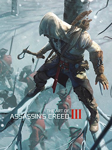 Assassin’s Creed III art book cover featuring a hooded figure in a snowy scene.