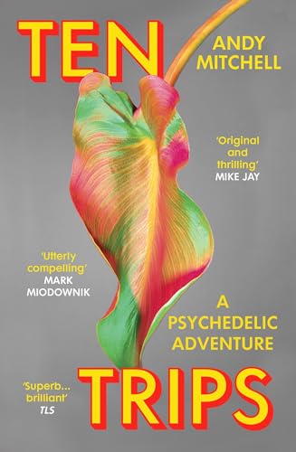 Book cover: colorful, abstract image of a hand with the title “Ten Trips.”