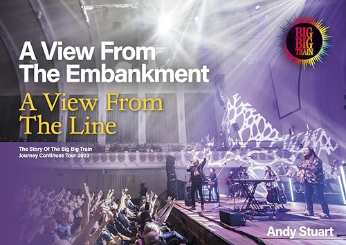 Book cover featuring a concert stage with band members performing.