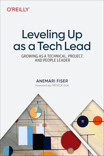 Book cover: "Leveling Up as a Tech Lead" with abstract geometric design.