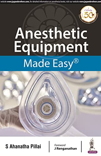Book cover: "Anesthetic Equipment Made Easy" with a face mask image.