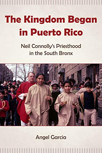 Book cover depicting a priest and children in a South Bronx street procession.
