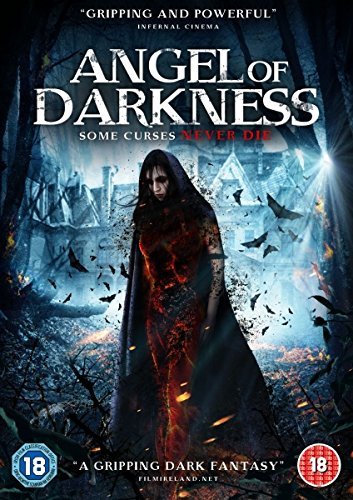 DVD cover for "Angel of Darkness" featuring a woman in a dark, hooded cloak.
