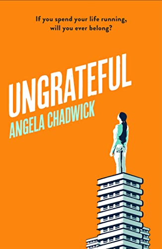 Book cover: orange background, white text "UNGrateful" and silhouette of a woman.