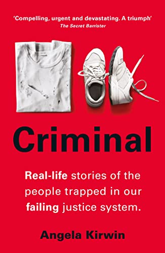 Book cover with a white shirt and sneakers on a bright red background.