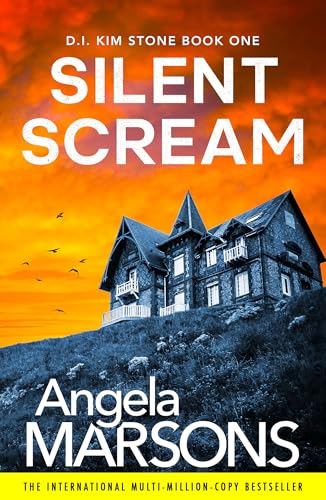 Book cover featuring a dark house on a hill against a vibrant orange sky.