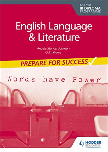 Textbook cover: “English Language & Literature” with typewriter image.