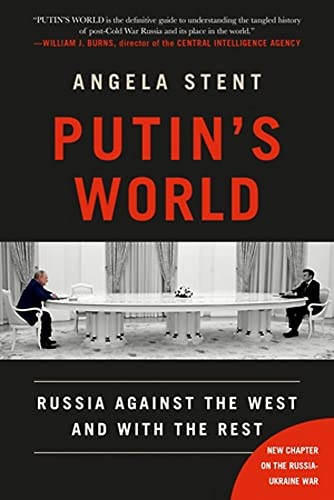 Book cover titled Putin's World by Angela Stent showing two men at a table.