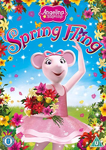 DVD cover for "Angelina Ballerina: Spring Fling" featuring a mouse ballerina.