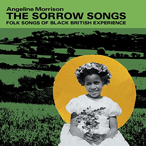 CD cover: young girl with flowers framed by a yellow circle, green background.