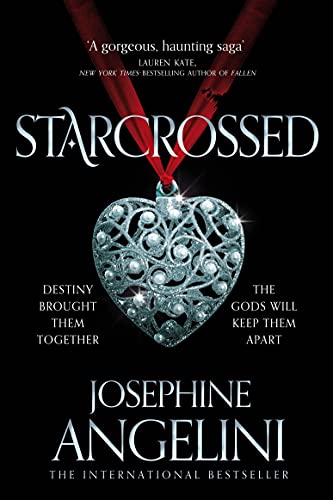 Book cover for “Starcrossed” featuring a silver heart-shaped pendant.