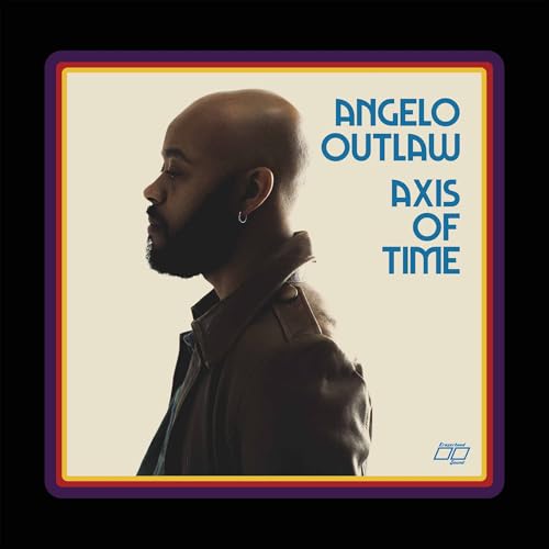 Profile portrait of Angelo Outlaw on a vinyl album cover titled Axis Of Time.