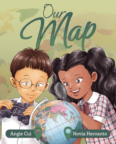 Book cover: two children with a globe and magnifying glass.