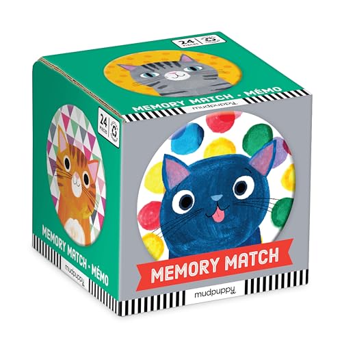 Box for a cat-themed memory match game with colorful illustrations.