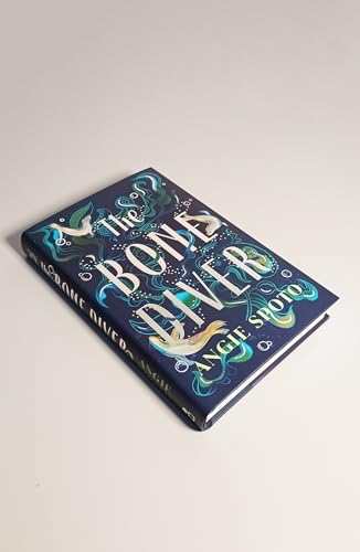 Dark blue book cover with ornate white and gold lettering and illustrations.