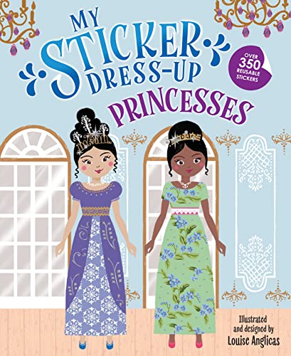My Sticker Dress-Up: Princesses" book cover with illustrated girls and stickers.
