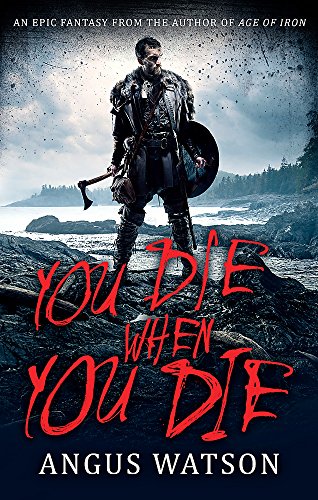Book cover: armored man with axe stands on rocky coastline.