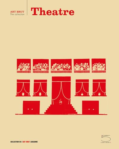 Red theatre interior illustration on a beige background, book cover.