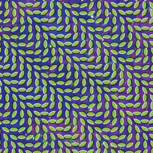 Animal Collective’s “Merriweather Post Pavilion” vinyl album cover, optical illusion design.