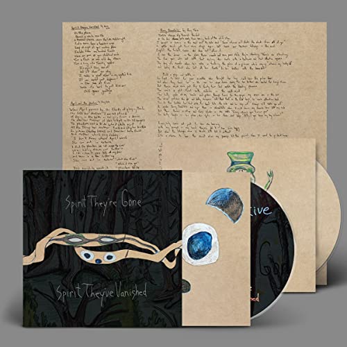 Animal Collective CD cover with abstract eye illustration and handwritten lyrics.