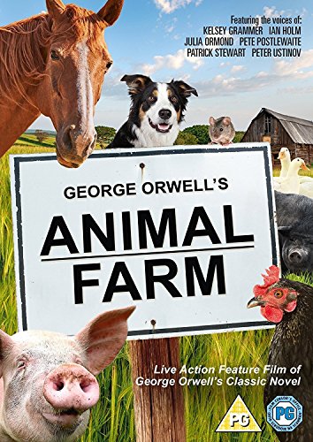 DVD cover featuring a horse, dog, mouse, pig, and chicken around a farm sign.