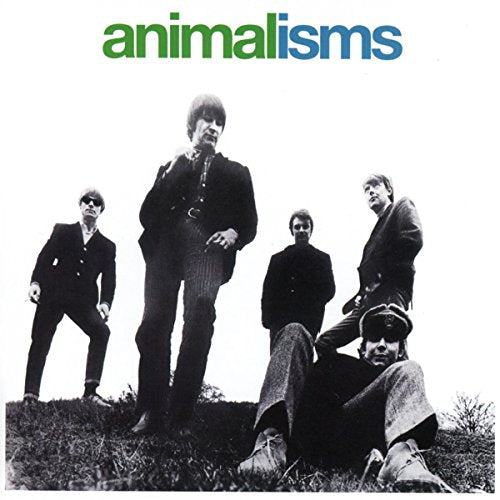 Album cover featuring black and white image of five men posing on a grassy hill.