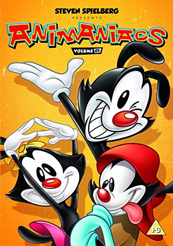Animaniacs DVD cover featuring Yakko, Wakko, and Dot Warner.