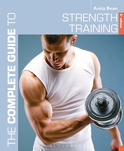 Book cover: “The Complete Guide to Strength Training” with a weightlifter.